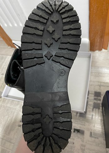 39 Beden Siyah Deri Gotik Stiletto Topuklu Kadın Bot