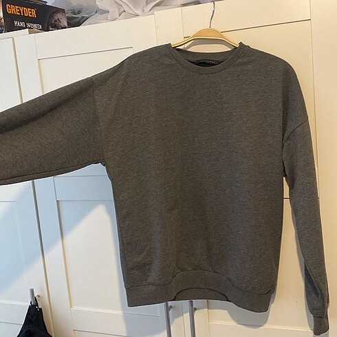 Diğer Gri Antrasit Sırt Baskılı Sweatshirt
