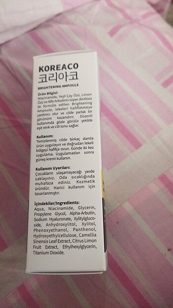 Diğer Koreaco arbutin serum