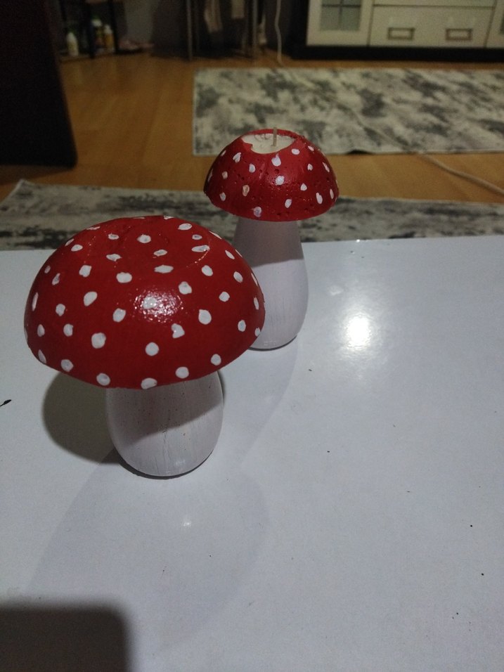 Kırmızı Puantiyeli Mantar Figürleri - Görsel 2