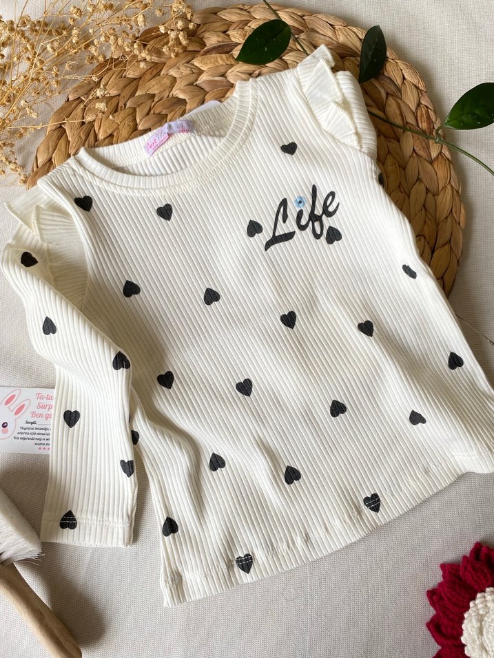 Nakışlı Beyaz Çocuk badi - Görsel 3