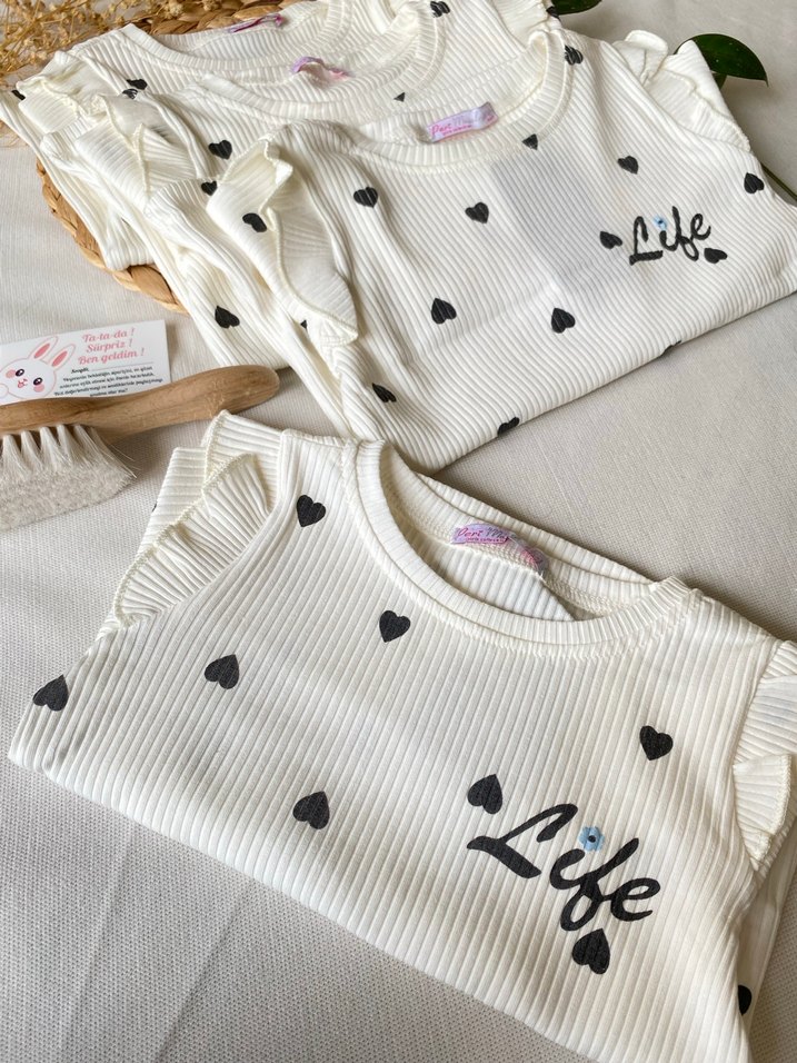 Nakışlı Beyaz Çocuk badi - Görsel 5