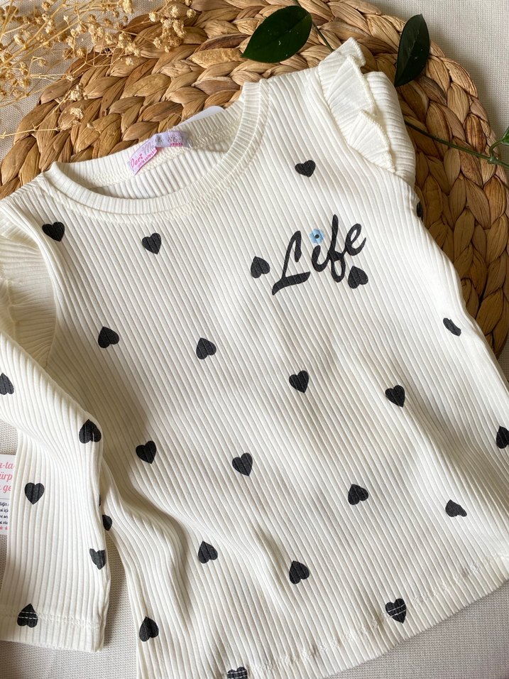 Nakışlı Beyaz Çocuk badi - Görsel 2