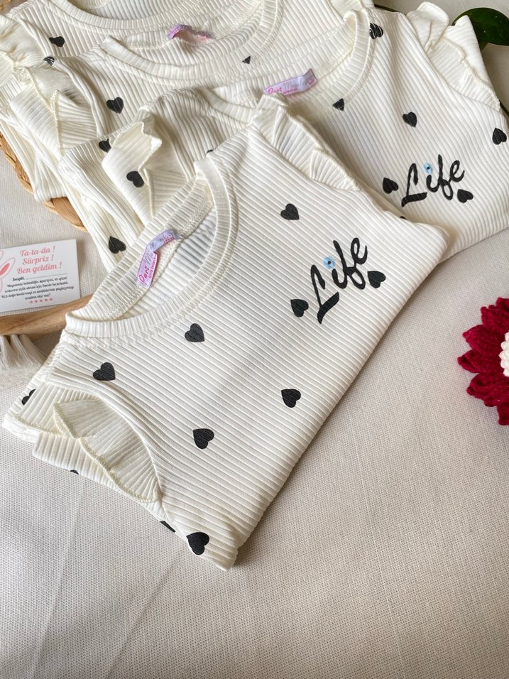 Nakışlı Beyaz Çocuk Atlet - Görsel 3