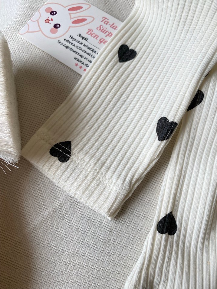 Beyaz Nakışlı Kız Çocuk badi - Görsel 3