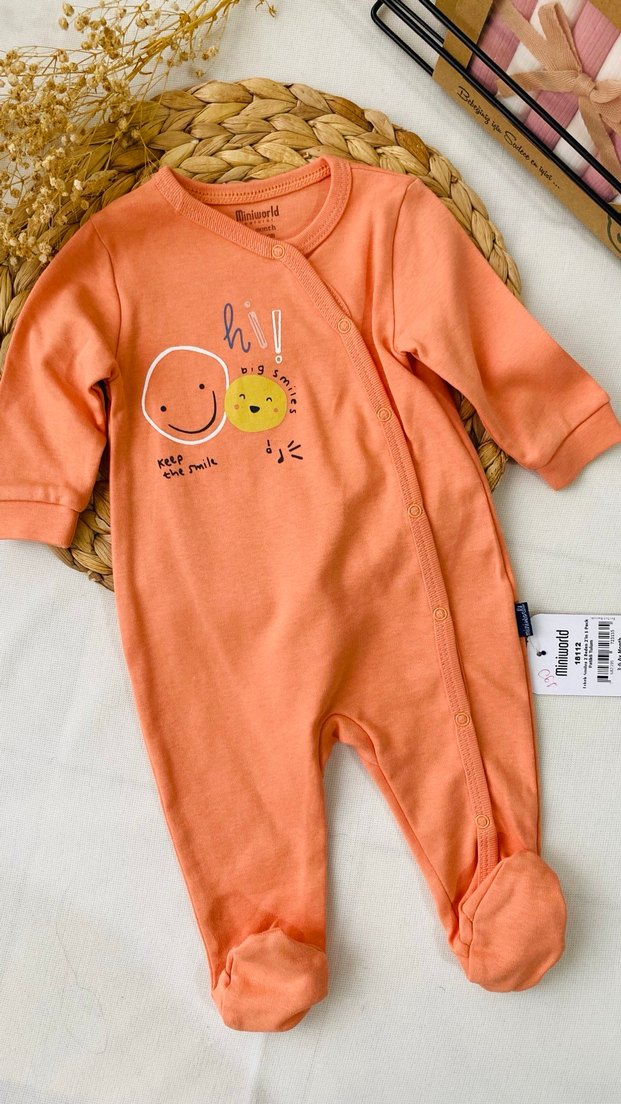 Renkli Baskılı Pamuklu Bebek Tulum Seti - Görsel 2