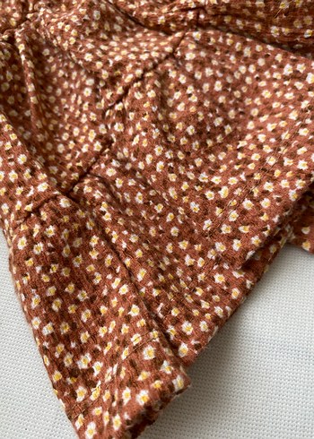 Kahverengi Fırfırlı Kız Bebek Takımı - Görsel 2