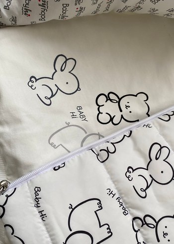 Bebek Erkek Gri Baskılı Üçlü Pamuklu Takım - Görsel 3