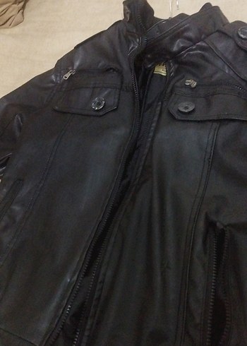 m Beden siyah Renk Siyah Deri Biker Ceket