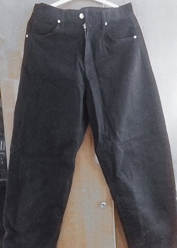 36 Beden Siyah Midi Pantolon - Fermuarlı