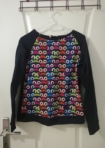 Koton marka Renkli Baykuş Baskılı Kadın Sweatshirt