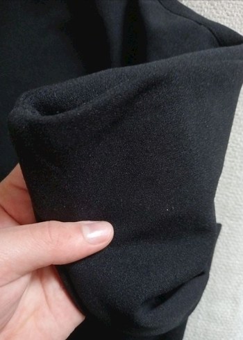 Kadın Siyah Pilili İspanyol Paça Pantolon - Görsel 3