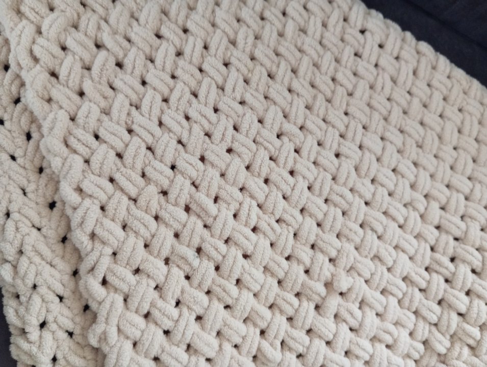 Bej Örgü Çocuk Battaniyesi - Görsel 2