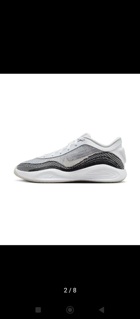 Gri Beyaz Yılan Desenli Basketbol Ayakkabısı - Görsel 3