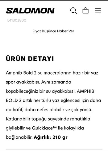 Salomon Amphib Bold 2 Erkek Siyah Su Ayakkabısı - Görsel 8