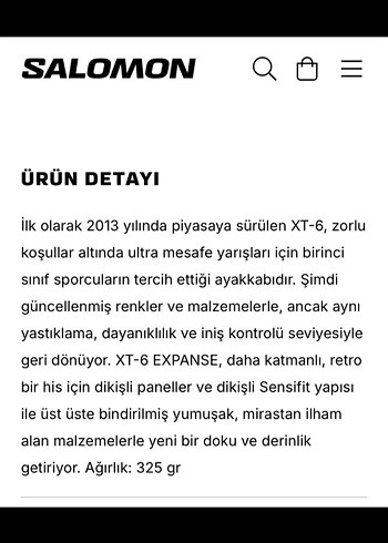 Salomon XT-6 Expanse Gri Outdoor Ayakkabı - Görsel 8