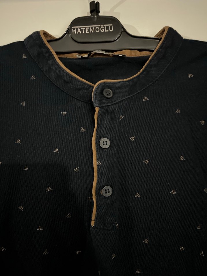 Düğmeli Lacivert Erkek Polo Tişört - Görsel 3