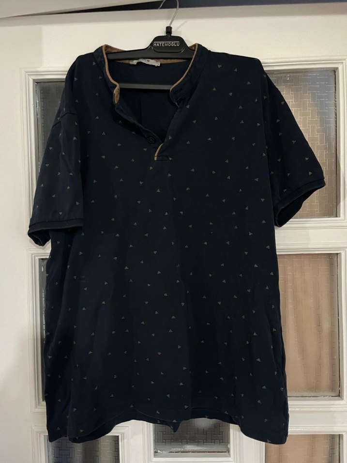 Düğmeli Lacivert Erkek Polo Tişört - Görsel 2