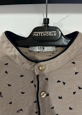 Bej Desenli Kısa Kollu Erkek Polo Tişört - Görsel 2