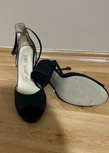 Siyah kalın topuk ayakkabı - Görsel 7