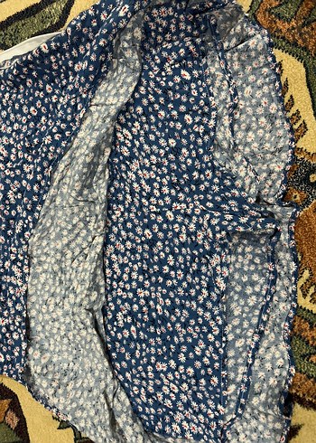 Mavi Desenli Şortlu Etek - Görsel 2