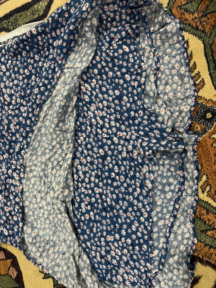 Mavi Desenli Şortlu Etek - Görsel 2