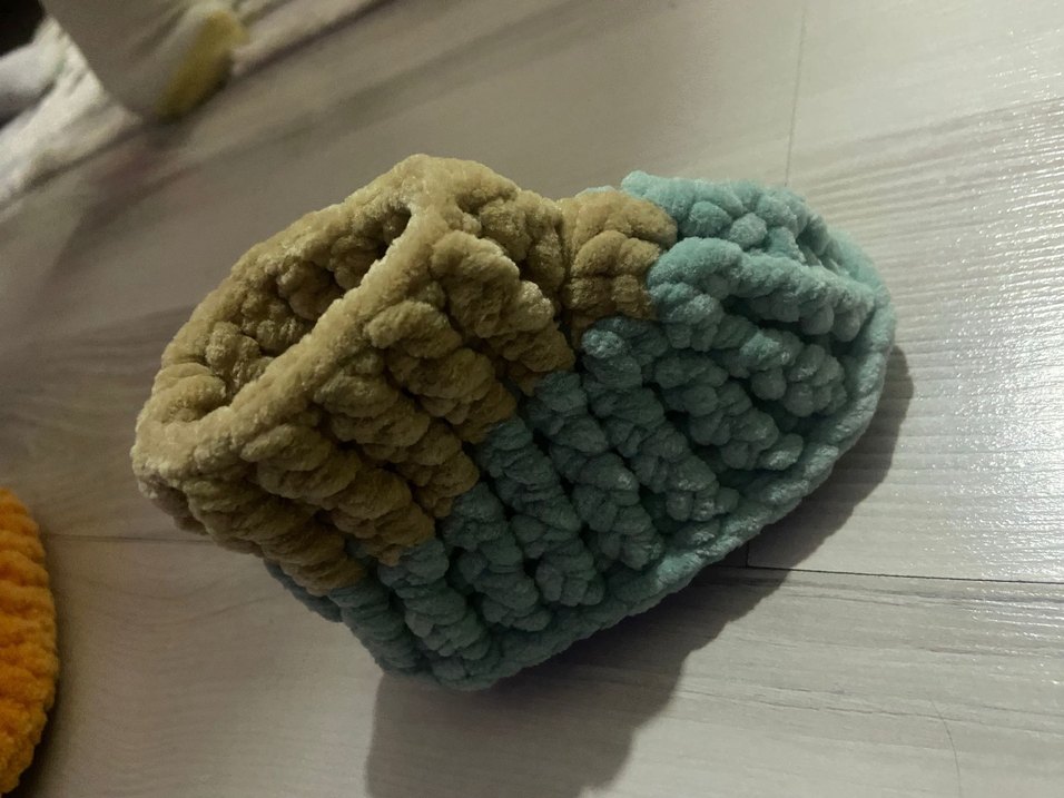 Kız Çocuk Gri Örgü Sıcak Ev Terliği - Görsel 5