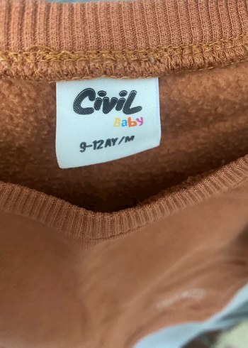 Erkek Çocuk Kahverengi Sweatshirt CVL Nakışlı - Görsel 3