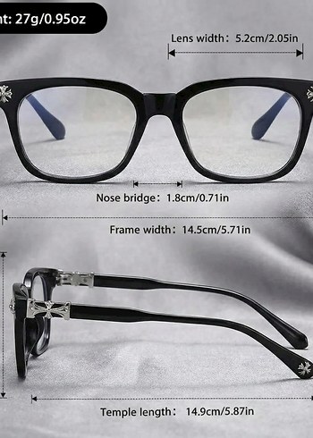 Chrome Hearts Siyah Gözlük - Görsel 4