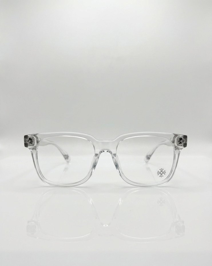 Chrome Hearts Şeffaf Gözlük + - Görsel 2