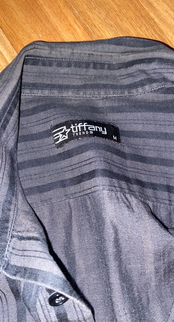 tiffany cizgili ince uzun kollu gömlek - Görsel 2