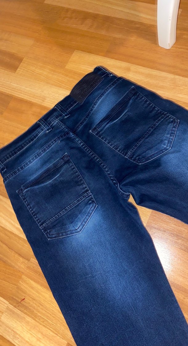 bootcut mavi yıkamalı jean - Görsel 4