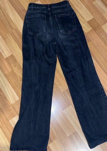 siyah düz paca pantolon - Görsel 2