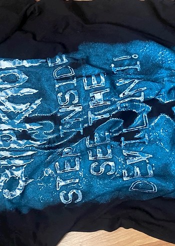 slipknot baskili kesik yaka tisört - Görsel 2