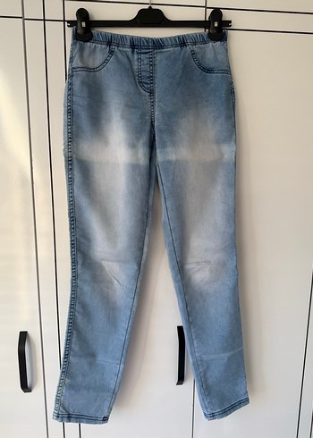 Gri Mavi Kadın Denim Pantolon