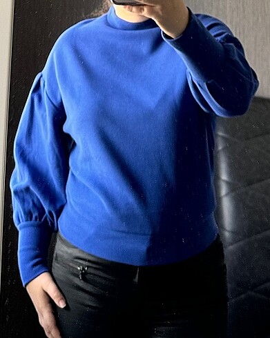 Mavi Basic Bisiklet Yaka Sweatshirt