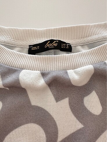 BebePlus Baskılı Uzun Sweatshirt