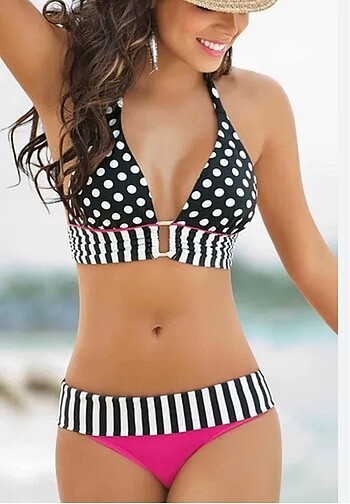 Puantiyeli Özel Tasarım Bikini Takımı