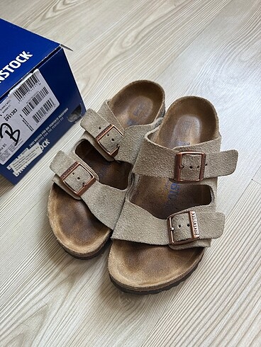 Birkenstock Birkenstock Arizona Suede 36 Narrow (Dar) Taban Süet Terlik