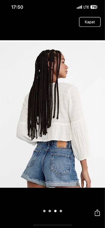Stradivarius Stradivarius D83 mom fit şort