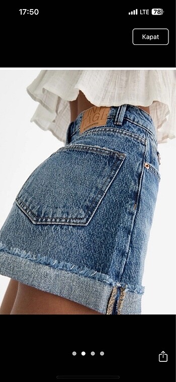 Stradivarius D83 mom fit şort