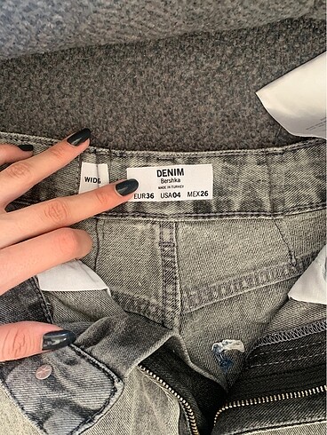 Bershka wide leg kot pantolon