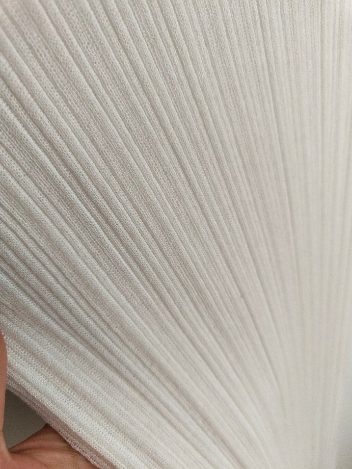 Beyaz Fitilli Uzun Triko Elbise - Görsel 2