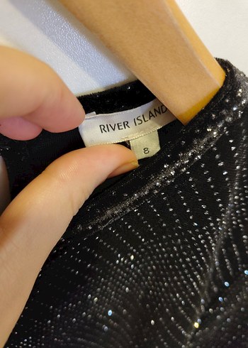 Siyah Payetli Mini V Yaka Elbise - Görsel 5