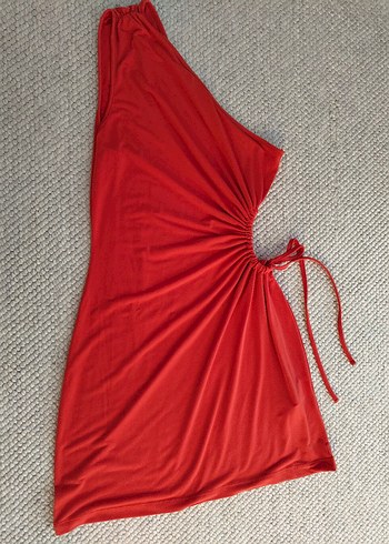 turuncu kısa elbise - Görsel 3