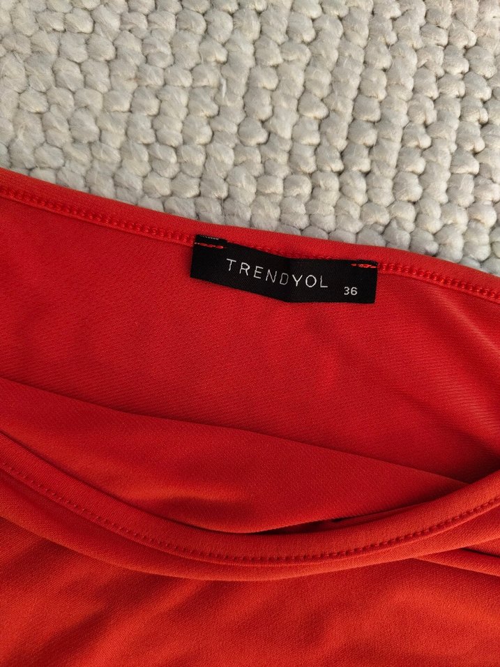 turuncu kısa elbise - Görsel 2