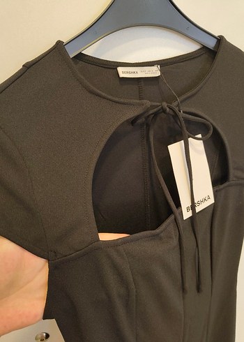 Siyah Mini Gotik Elbise - Görsel 3