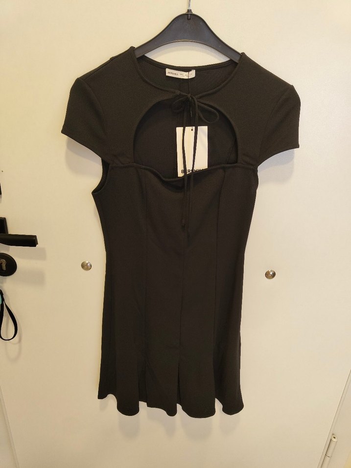 Siyah Mini Gotik Elbise - Görsel 2