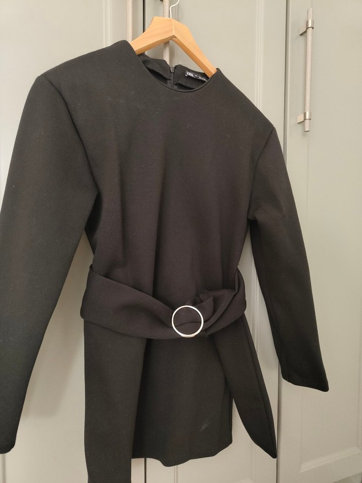 Siyah Mini zara elbise - Görsel 2