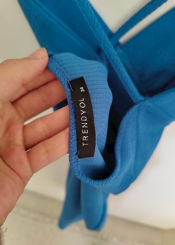 Kadın Lacivert V Yakalı Uzun Elbise - Görsel 5